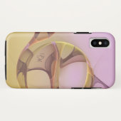Abstract modern roze gouden kunstmonogram Case-Mate iPhone case (Achterkant (horizontaal))