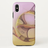 Abstract modern roze gouden kunstmonogram Case-Mate iPhone case (Achterkant)