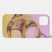 Abstract modern roze gouden kunstmonogram Case-Mate iPhone case (Achterkant (horizontaal))