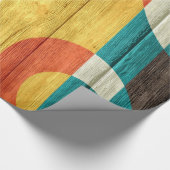 Abstract modern stripes — pasteelhout cadeaupapier (Hoek)