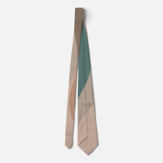 Abstract Modern Terracotta Beige Stropdas (Achterkant)