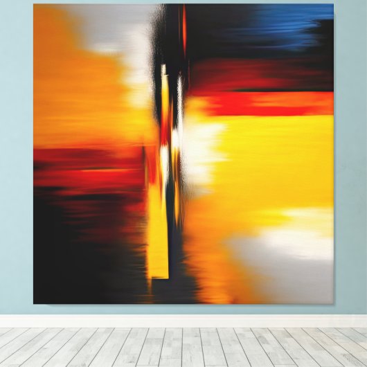 Abstract modern trendy design canvas afdruk (Insitu (Houten vloer))
