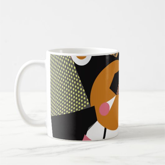 Abstract modern triangles background pattern illus koffiemok (Links)