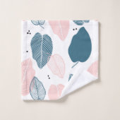 Abstract modern tropisch blad bad handdoek (Wasdoekje)
