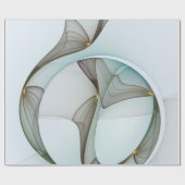 Abstract Modern Turquoise Brown Gold Elegance Cadeaupapier (Vlak)