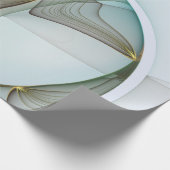 Abstract Modern Turquoise Brown Gold Elegance Cadeaupapier (Hoek)