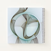 Abstract Modern Turquoise Brown Gold Elegance Notitieboek (Achterkant)