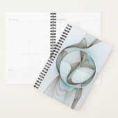 Abstract Modern Turquoise Brown Gold Elegance Planner (Display)