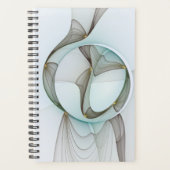 Abstract Modern Turquoise Brown Gold Elegance Planner (Voorkant)