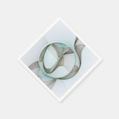 Abstract Modern Turquoise Brown Gold Elegance Servet (Hoek)
