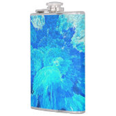 Abstract, modern, turquoise kwallenpatroon heupfles (Links)