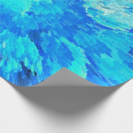 Abstract, modern, turquoise mozaïek cadeaupapier (Hoek)