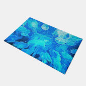 Abstract, modern, turquoise mozaïek deurmat (Schuin)