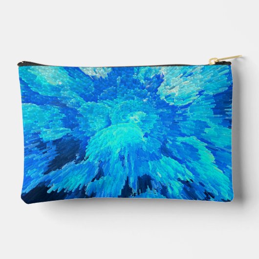 Abstract, modern, turquoise mozaïek, op maat etui (Achterkant)