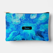 Abstract, modern, turquoise mozaïek, op maat etui (Voorkant)