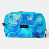 Abstract, modern, turquoise mozaïek, op maat toilettasje (Voorkant)