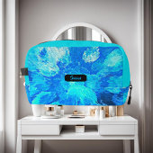 Abstract, modern, turquoise mozaïek, op maat toilettasje