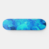 Abstract, modern, turquoise mozaïek persoonlijk skateboard (Horizontaal)