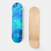 Abstract, modern, turquoise mozaïek persoonlijk skateboard (Voorkant)
