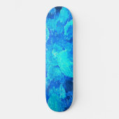 Abstract, modern, turquoise mozaïek persoonlijk skateboard (Voorkant)