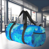 Abstract, modern, turquoise mozaïek plunjezak