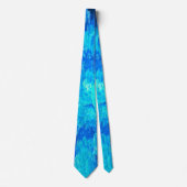 Abstract, modern, turquoise mozaïek stropdas (Voorkant)