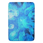 Abstract, modern, turquoise mozaïekpatroon badmat (Voorkant Verticaal)