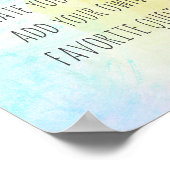 abstract modern voegt uw eigen waterverf toe poster (Hoek)
