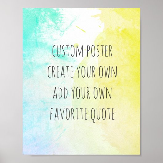abstract modern voegt uw eigen waterverf toe poster (Voorkant)