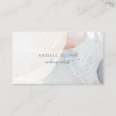 Abstract Modern Watercolor Shapes Makeup Artist Visitekaartje (Voorkant)