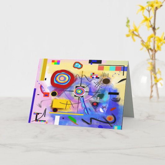 Abstract modern Wenskaart Kaart (Gele Bloem)