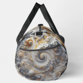 Abstract modern wervelend goud, zwart en wit plunjezak (Rechts)