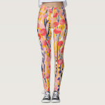 Abstract Modern Wildflower Floral Botanical Garden Leggings<br><div class="desc">A vibrant abstract floral garden with playful wildflowers, soft botanical shapes, and expressive textures.</div>
