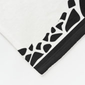 Abstract modern zwart boomsilhouet wit fleece deken (Hoek)