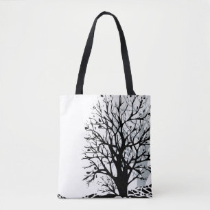 Abstract modern zwart de schaduwwit van het tote bag