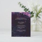 Abstract Modern Zwart Waterverf Bruiloftsinlegvel Informatiekaartje (Staand voorkant)