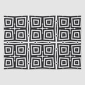 Abstract modern zwart-wit geometrisch patroon tissuepapier (Voorkant)