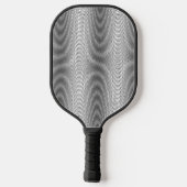 Abstract modern zwart-wit moiré-effect strepen pickleball paddle (Achterkant)