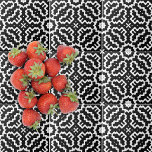 Abstract modern zwart-wit mozaïekpatroon tegeltje<br><div class="desc">Abstracte en moderne decoratieve tegel met een geometrisch mozaïekpatroon in zwart-wit.</div>