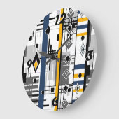 Abstract, modern zwart wit ornament geo grote klok (Hoek)