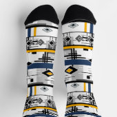 Abstract, modern zwart wit ornament geo sokken (Top)