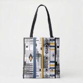 Abstract modern zwart wit ornament tote bag (Voorkant)
