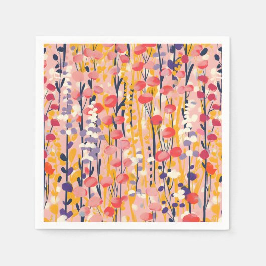 Abstract Moderne Bloementuin Botanische Tuin Servet (Voorkant)