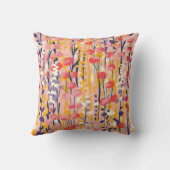 Abstract Moderne Bloementuin met Wilde Bloemen en Kussen (Achterkant)