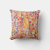 Abstract Moderne Bloementuin met Wilde Bloemen en Kussen (Voorkant)