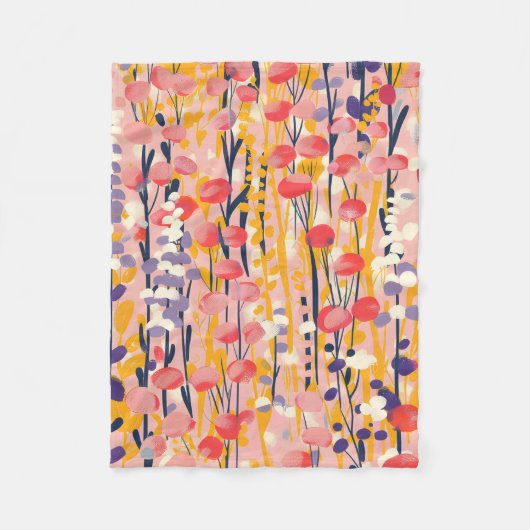 Abstract Moderne Bloemisterij Botanische Tuin Fleece Deken (Voorkant)