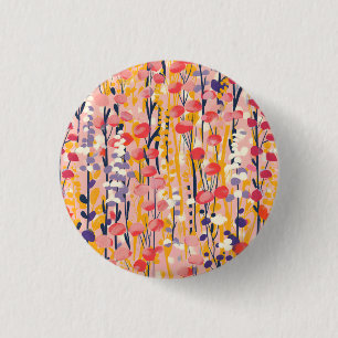 Abstract Moderne Bloemisterij Botanische Tuin Ronde Button 3,2 Cm