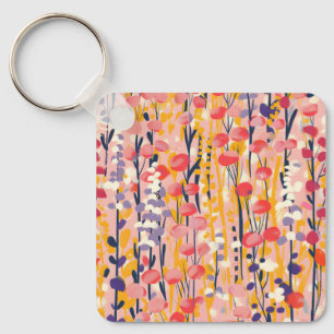 Abstract Moderne Bloemisterij Botanische Tuin Sleutelhanger