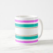 Abstract moderne gestreepte elegante leuke cute pe koffiemok (Voorkant rechts)