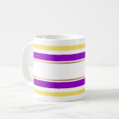 Abstract moderne gestreepte elegante leuke cute pe koffiemok (Voorkant links)